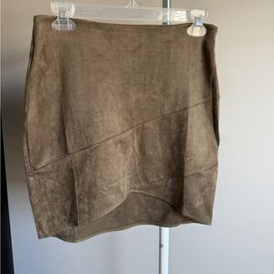 Missguided Brown Asymmetrical Pencil Skirt